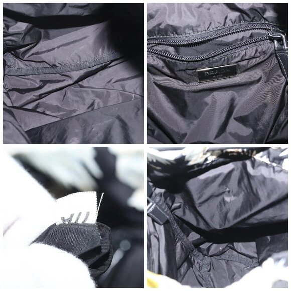 PRADA Backpack Nylon Black Silver Auth am9106 - Picture 15 of 16